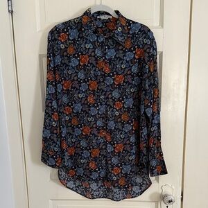 Acne Studios floral button up blouse size 36 (like a 4 or a small)